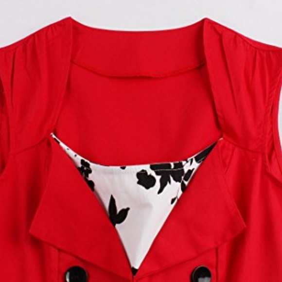 NWT Cocktail Polka Dot Dress - Picture 3 of 4